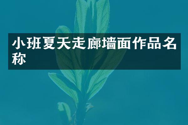 小班夏天走廊墙面作品名称
