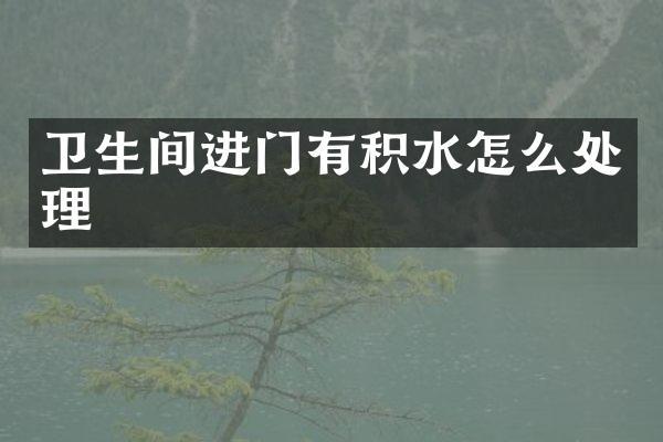 卫生间进门有积水怎么处理