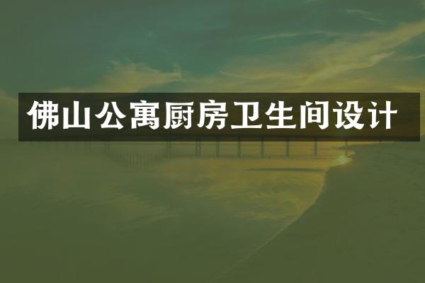 佛山公寓厨房卫生间设计