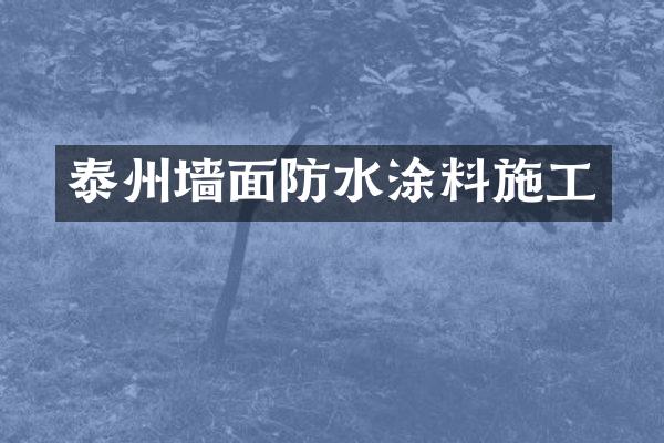 泰州墙面防水涂料施工