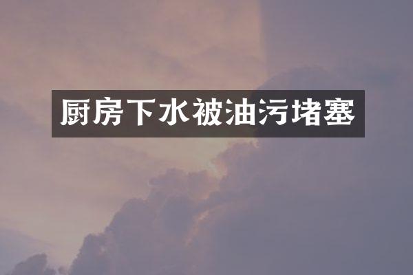 厨房下水被油污堵塞