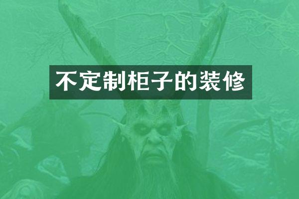 不定制柜子的装修