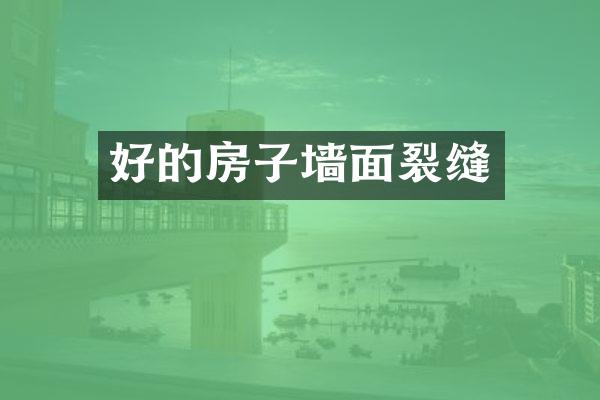 好的房子墙面裂缝