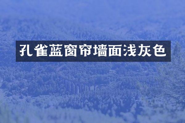 孔雀蓝窗帘墙面浅灰色