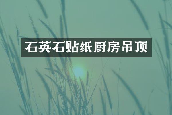 石英石贴纸厨房吊顶