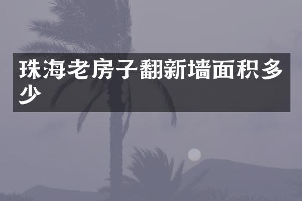 珠海老房子翻新墙面积多少