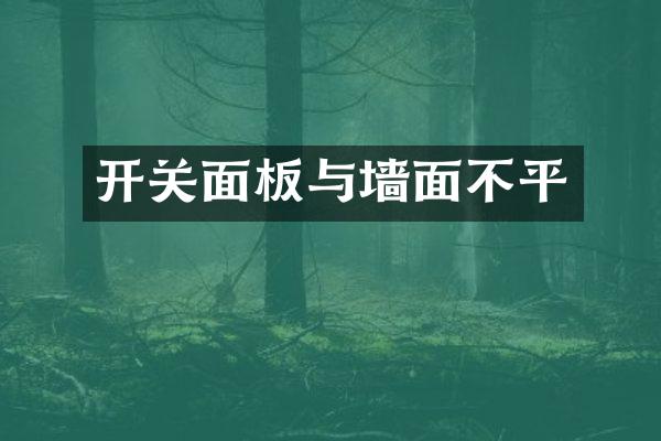 开关面板与墙面不平