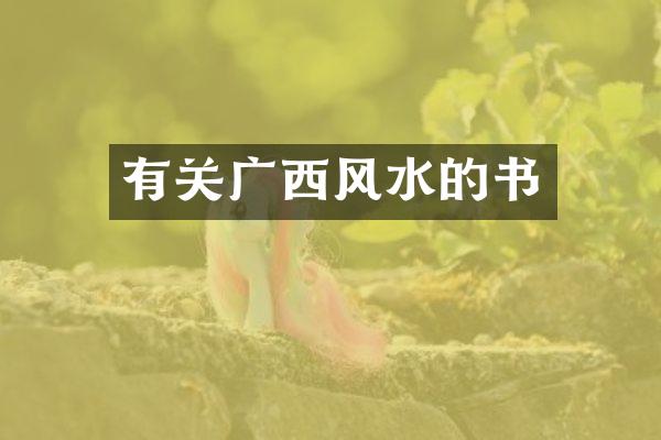 有关广西风水的书