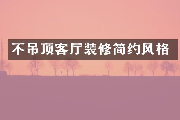不吊顶客厅装修简约风格