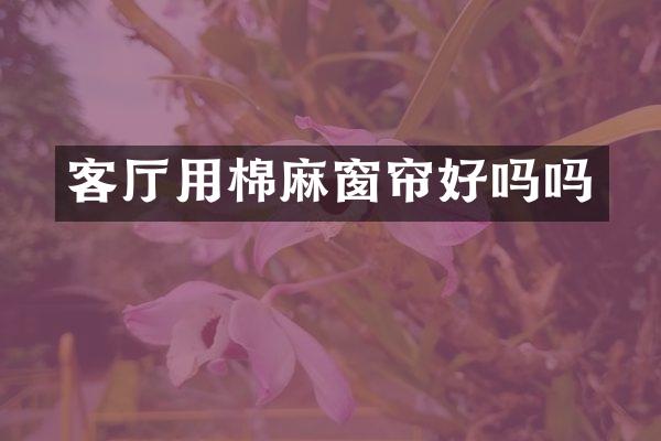 客厅用棉麻窗帘好吗吗
