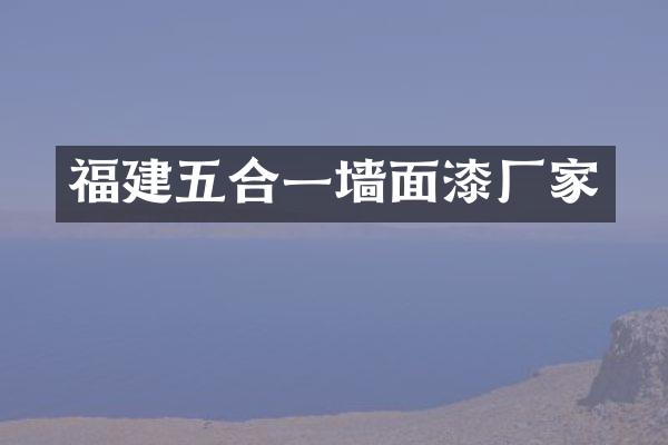 福建五合一墙面漆厂家
