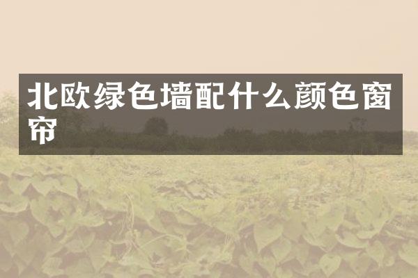 北欧绿色墙颜色窗帘