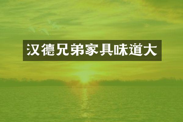 汉德兄弟家具味道大