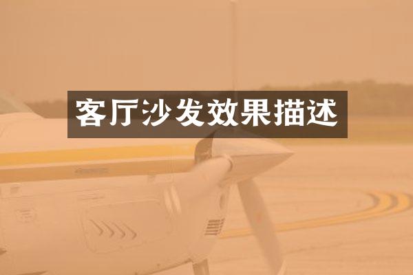 客厅沙发效果描述
