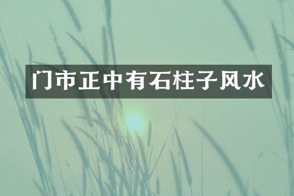 门市正中有石柱子风水
