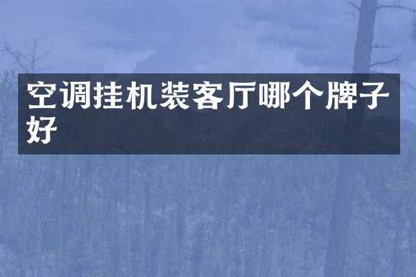 空调挂机装客厅哪个牌子好
