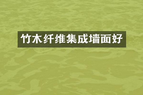 竹木纤维集成墙面好
