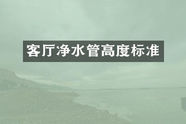 客厅净水管高度标准