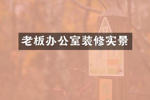老板办公室装修实景