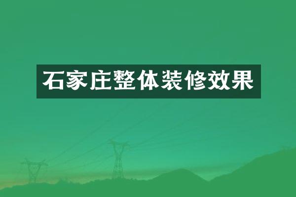 石家庄整体装修效果
