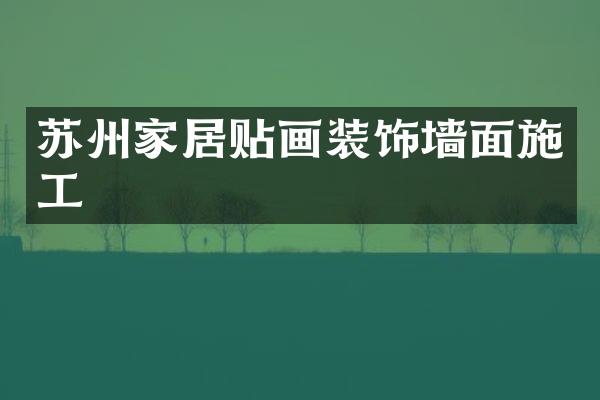 苏州家居贴画装饰墙面施工
