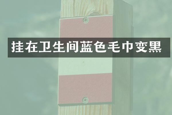 挂在卫生间蓝色毛巾变黑