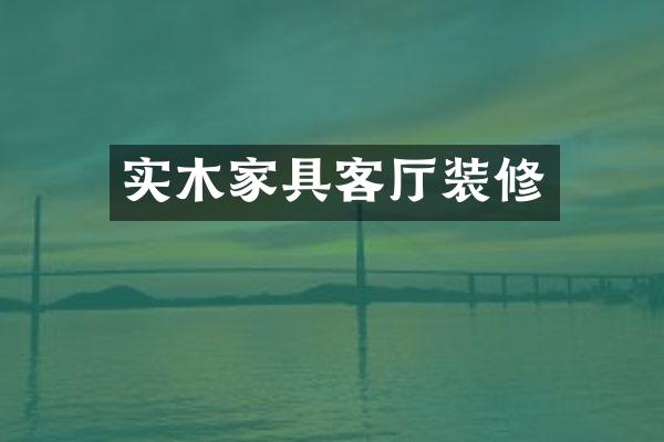 实木家具客厅装修