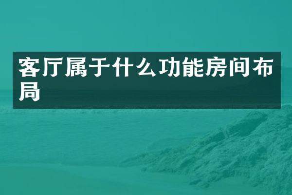 客厅属于什么功能房间布局