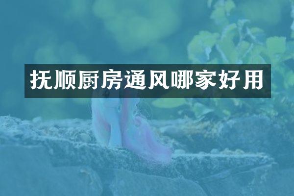 抚顺厨房通风哪家好用