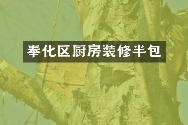 奉化区厨房装修半包