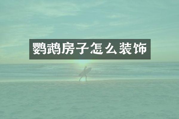 鹦鹉房子怎么装饰
