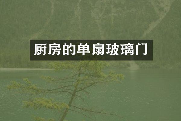 厨房的单扇玻璃门