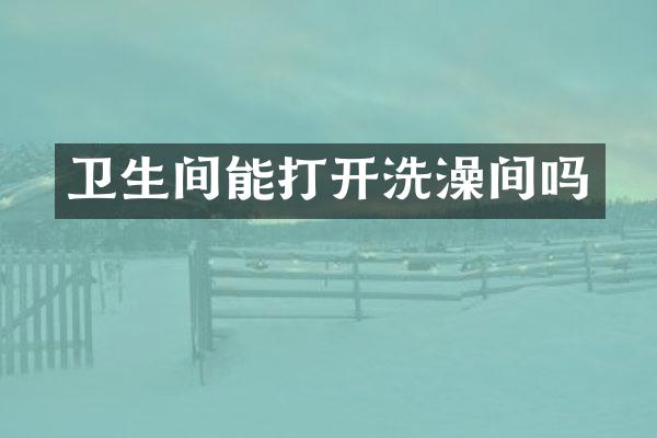 卫生间能打开洗澡间吗