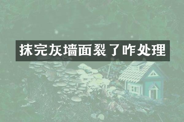 抹完灰墙面裂了咋处理