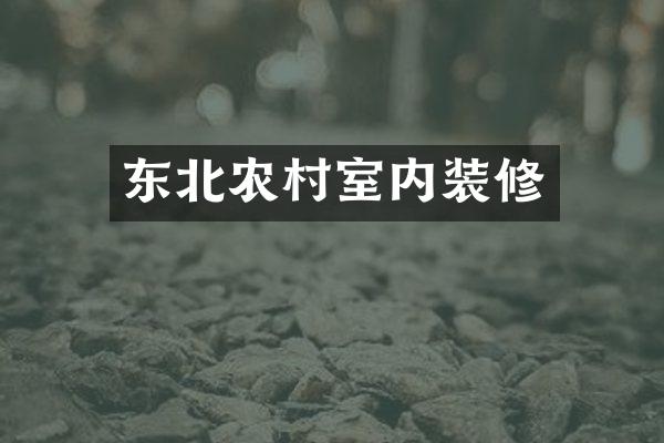 东北农村室内装修