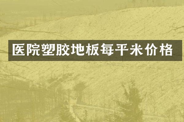 医院塑胶地板每平米价格