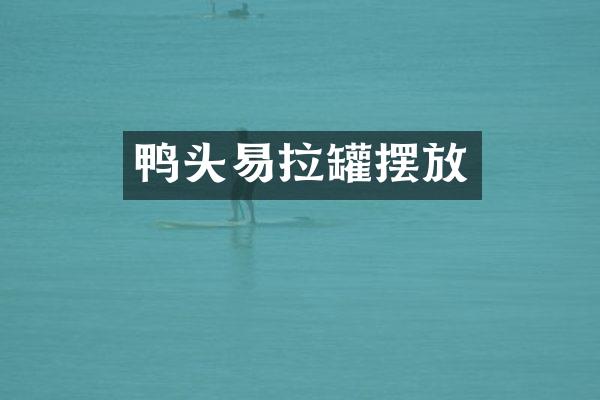 鸭头易拉罐摆放