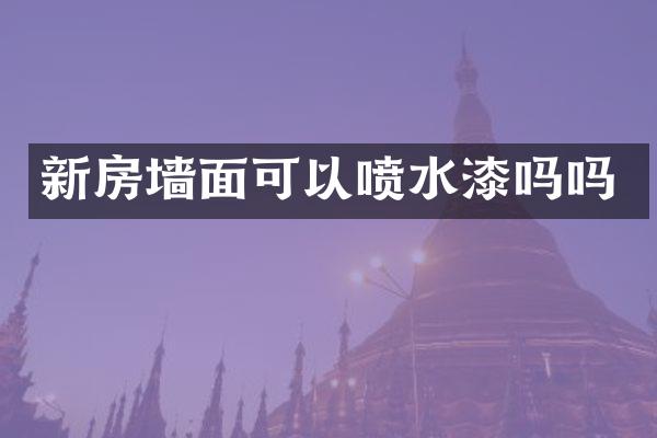 新房墙面可以喷水漆吗吗