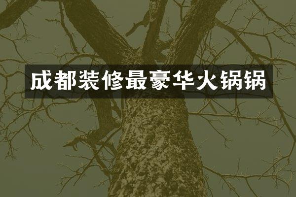 成都装修最豪华火锅锅