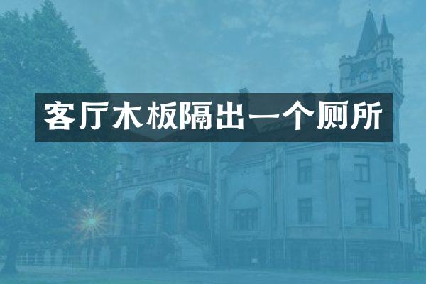 客厅木板隔出一个厕所