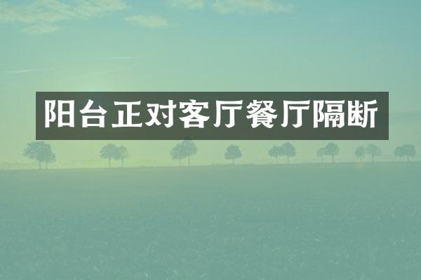 阳台正对客厅餐厅隔断