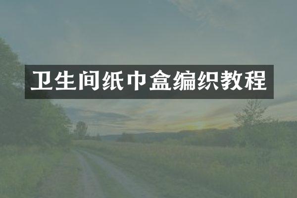 卫生间纸巾盒编织教程