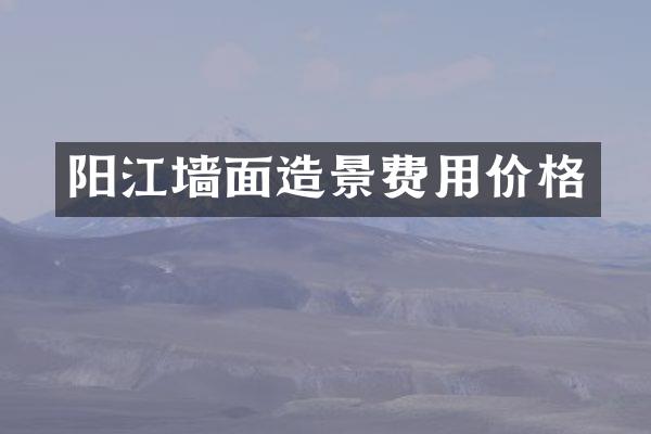 阳江墙面造景费用价格