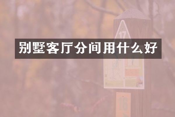 别墅客厅分间用什么好