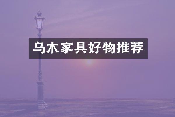乌木家具好物推荐