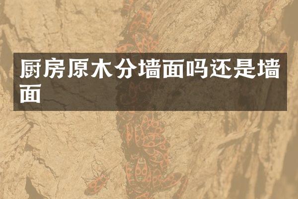 厨房原木分墙面吗还是墙面
