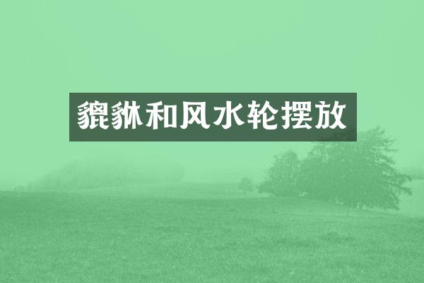 貔貅和风水轮摆放