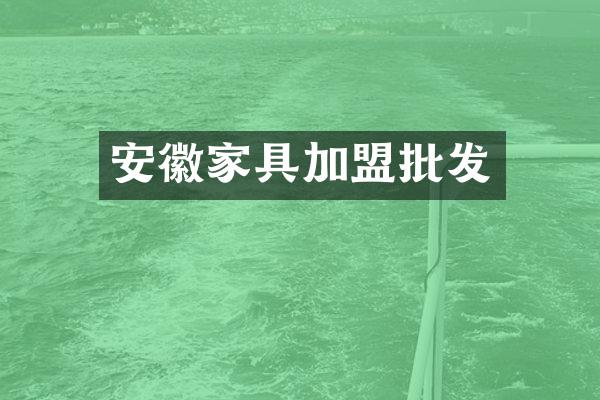 安徽家具加盟批发