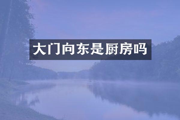 大门是厨房吗