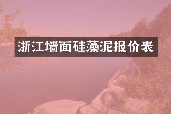 浙江墙面硅藻泥报价表